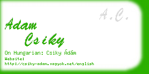 adam csiky business card