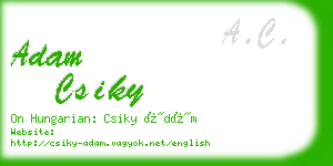 adam csiky business card